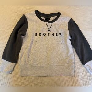 Little Bipsy 3-4T Pewter Brother Sweatshirt